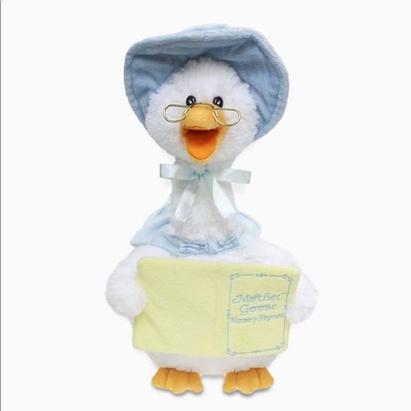 Cuddle Barn Mother Goose Plush, 14-Inch, Blue talking plush toy Brand New
